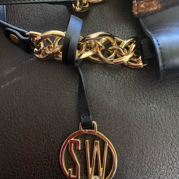 Vintage Stuart Weizman hand bag LARGE. Leather and calf - Picture 2 of 7